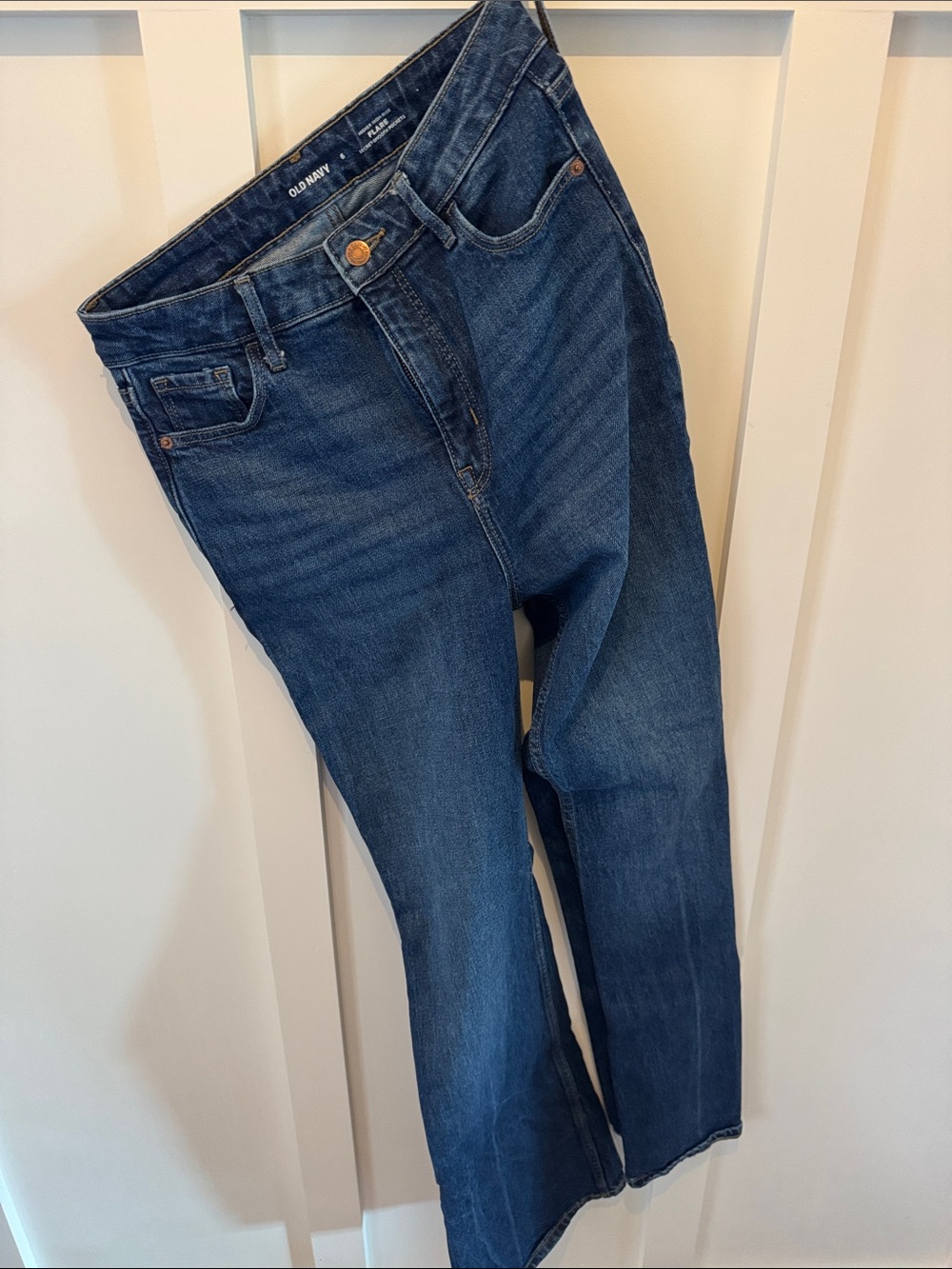 Old Navy Women's Dark Blue Straight Leg Jeans